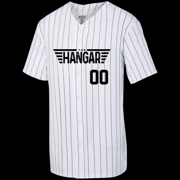 (Youth) Pinstripe Full Button Baseball Jersey Thumbnail