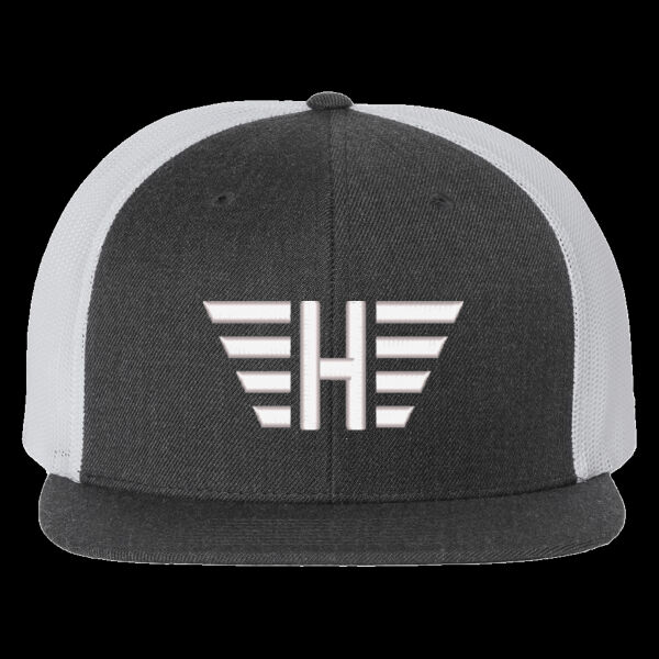 Wool Blend Flat Bill Trucker Cap Thumbnail