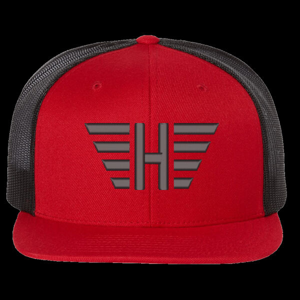 Wool Blend Flat Bill Trucker Cap Thumbnail