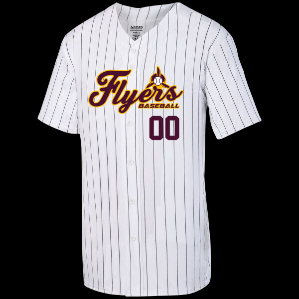 (Youth) Pinstripe Full Button Baseball Jersey Thumbnail